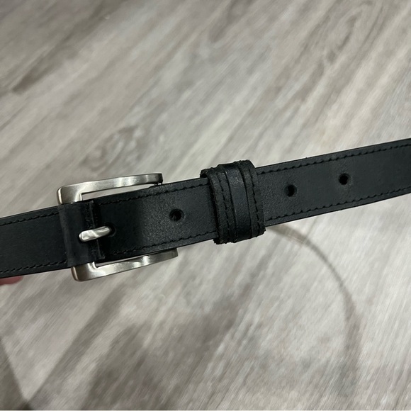 Medium/large Black Leather Belt genuine leather - Picture 2 of 3